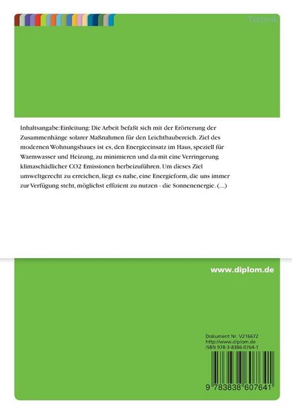 Produktbild: Solarenergienutzung im Leichtbau