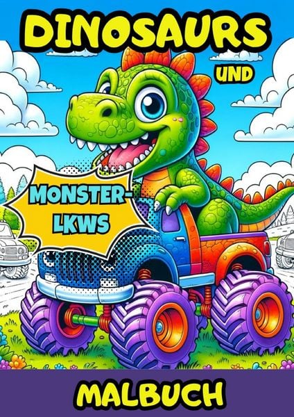 Produktbild: Dinosaurier und Monstertrucks Malbuch