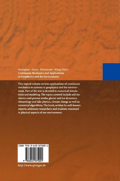Produktbild: Continuum Mechanics and Applications in Geophysics and the Environment