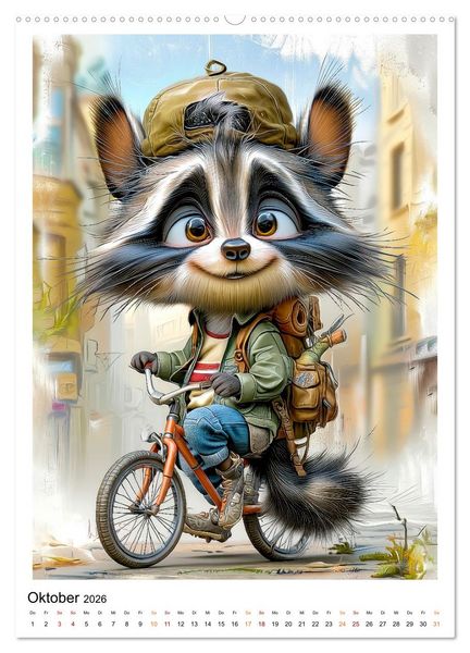 Produktbild: Waschb&auml;ren Alarm (hochwertiger Premium Wandkalender 2026 DIN A2 hoch), Kunstdruck in Hochglanz