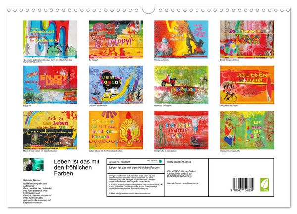 Produktbild: Leben ist das mit den fr&ouml;hlichen Farben (Wandkalender 2026 DIN A3 quer), CALVENDO Monatskalender