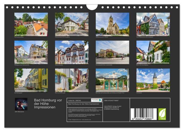 Produktbild: Bad Homburg vor der H&ouml;he Impressionen (Wandkalender 2026 DIN A4 quer), CALVENDO Monatskalender