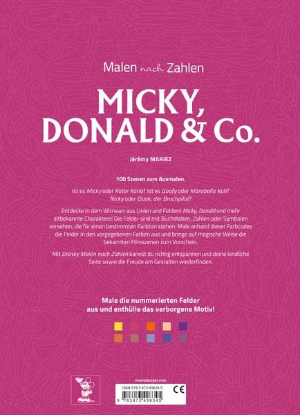 Produktbild: Disney - Malen nach Zahlen: Micky, Donald & Co.