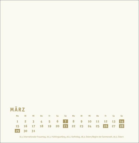 Produktbild: Premium-Bastelkalender gold gro&szlig; 2027