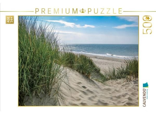 CALVENDO Puzzle Düne mit Strandgras | 500 Teile Lege-Größe 48 × 36 cm Foto-Puzzle für Erwachsene