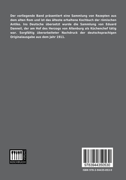 Produktbild: Altr&ouml;mische Kochkunst in zehn B&uuml;chern