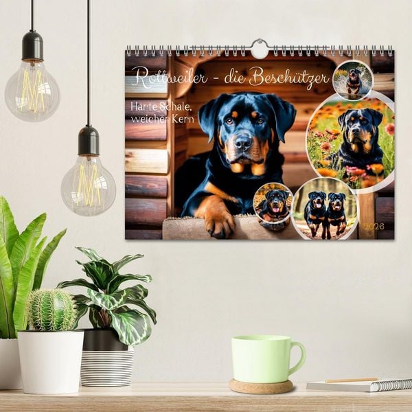 Produktbild: Rottweiler - die Besch&uuml;tzer (Wandkalender 2026 DIN A4 quer), CALVENDO Monatskalender