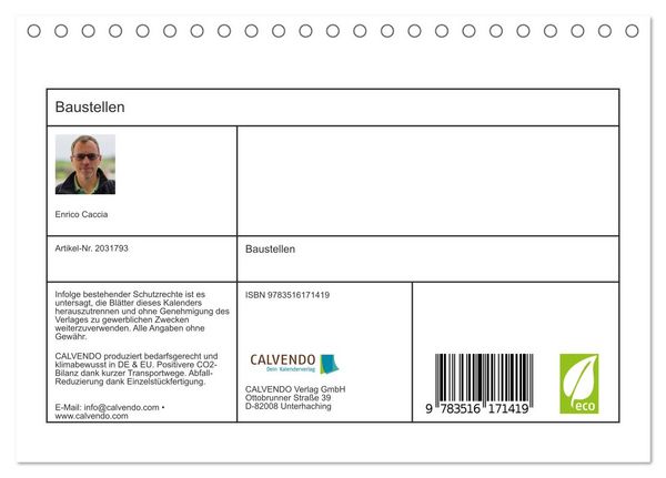 Produktbild: Baustellen (Tischkalender 2026 DIN A5 quer), CALVENDO Monatskalender