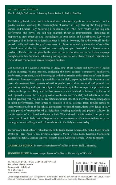 Produktbild: Formation of a National Audience in Italy, 1750-1890