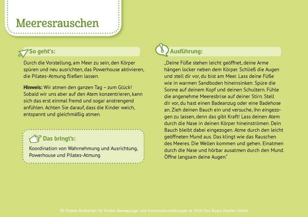 Produktbild: 30 Pilates-Bildkarten f&uuml;r Kinder