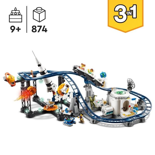 LEGO Creator 3-in-1 31142 Weltraum-Achterbahn, Kirmes-Spielzeug