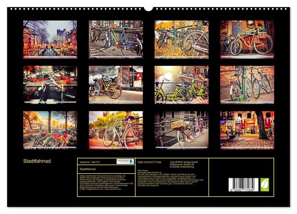 Produktbild: Stadtfahrrad (hochwertiger Premium Wandkalender 2026 DIN A2 quer), Kunstdruck in Hochglanz