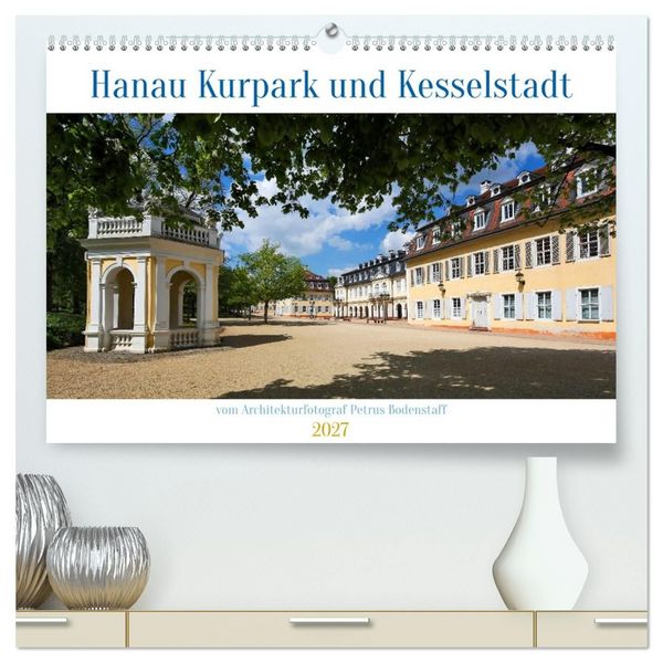 Produktbild: Hanau Kurpark und Kesselstadt (hochwertiger Premium Wandkalender 2027 DIN A2 quer), Kunstdruck in Hochglanz