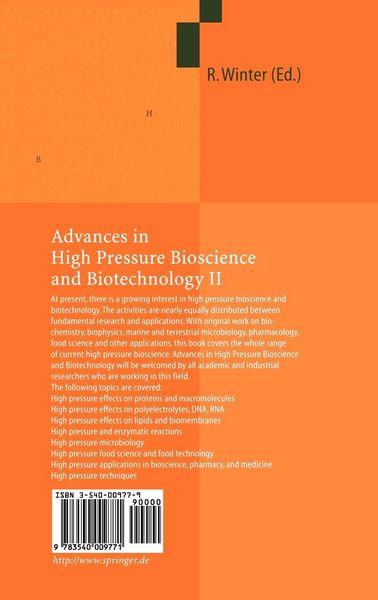 Produktbild: Advances in High Pressure Bioscience and Biotechnology II