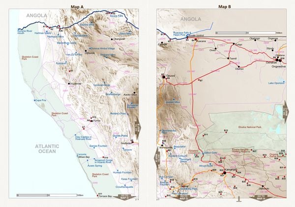 Produktbild: Das komplette Kartenset NAMIBIA Plus (4-teilig)