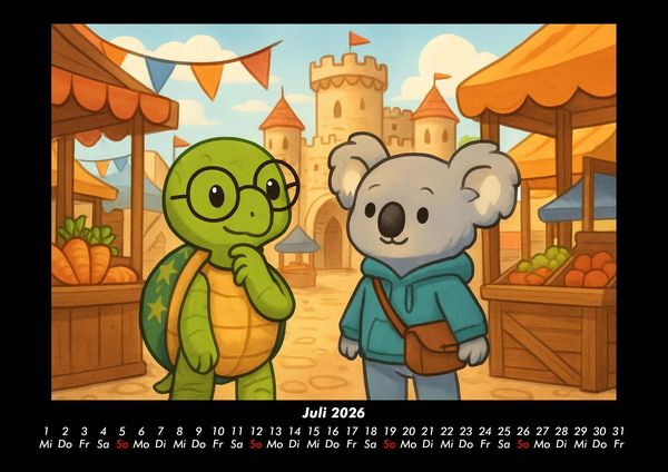 Produktbild: Taz & Kiki - Eine Reise durch die Zeit 2026 Fotokalender DIN A3