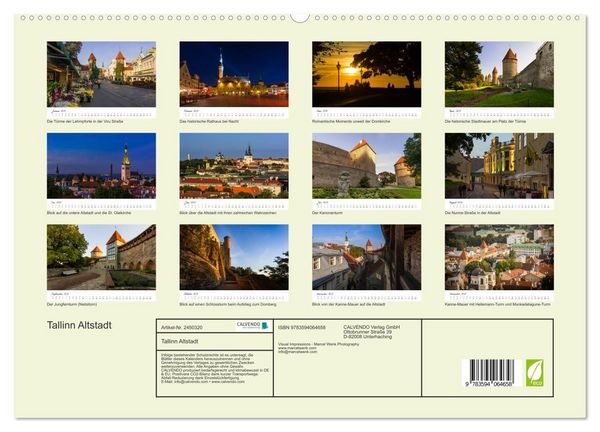 Produktbild: Tallinn Altstadt (hochwertiger Premium Wandkalender 2027 DIN A2 quer), Kunstdruck in Hochglanz