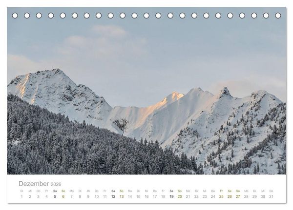 Produktbild: Berge - Die Sch&ouml;nheit der Alpen (Tischkalender 2026 DIN A5 quer), CALVENDO Monatskalender