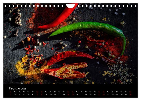 Produktbild: Spice Art - Gew&uuml;rze in Szene gesetzt (Wandkalender 2026 DIN A4 quer), CALVENDO Monatskalender