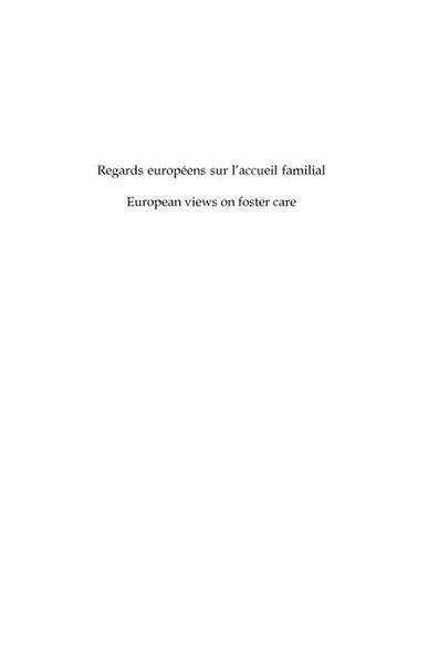Produktbild: Regards europeens sur l'accueil familial