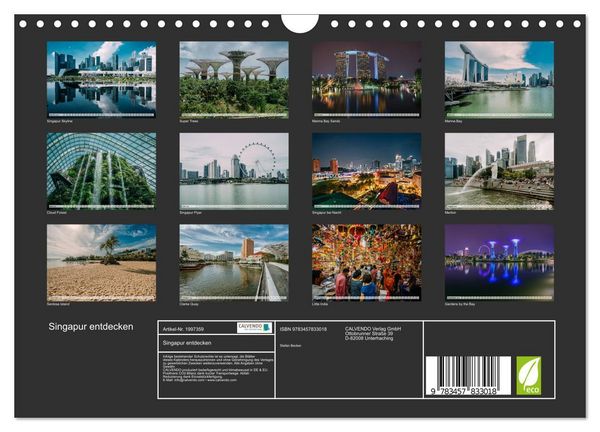 Produktbild: Singapur entdecken (Wandkalender 2026 DIN A4 quer), CALVENDO Monatskalender