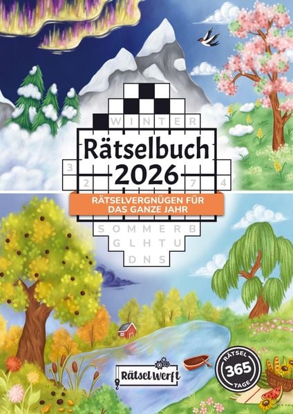 Produktbild: R&auml;tselbuch 2026: R&auml;tselvergn&uuml;gen f&uuml;r das ganze Jahr mit dem gro&szlig;en R&auml;tselkalender 2026 - Inkl. Sudoku, Kreuzwort- & Wortsuchr&auml;tseln