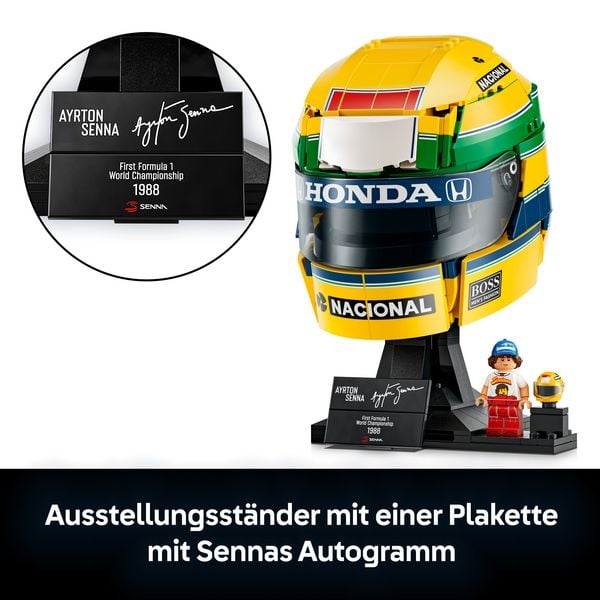 Produktbild: LEGO Editions Ayrton Senna Helm F1 Fanartikel Modellbausatz 43024