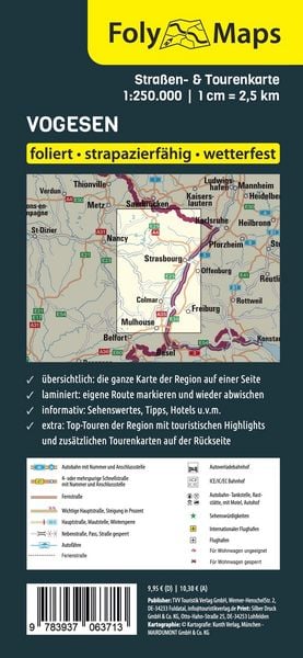 Produktbild: FolyMaps Vogesen 1:250 000