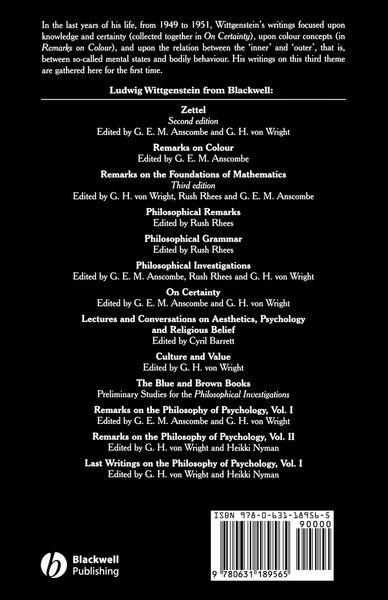 Produktbild: Last Writings on the Philosophy v2