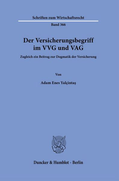 Produktbild: Der Versicherungsbegriff im VVG und VAG
