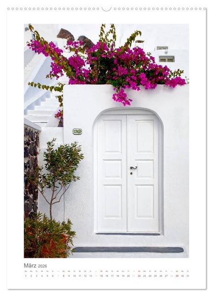 Produktbild: SANTORINI - INSEL DES LICHTS (Wandkalender 2026 DIN A2 hoch), CALVENDO Monatskalender