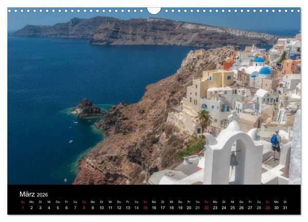 Produktbild: Zauberhaftes Santorin (Wandkalender 2026 DIN A3 quer), CALVENDO Monatskalender