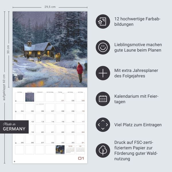 Produktbild: Thomas Kinkade: Land of Light Broschurkalender 2027