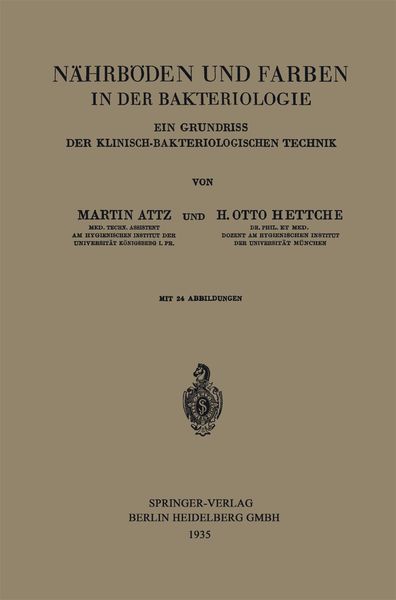 Produktbild: N&auml;hrb&ouml;den und Farben in der Bakteriologie