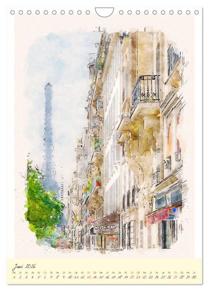 Produktbild: Paris - malerische Metropole (Wandkalender 2026 DIN A4 hoch), CALVENDO Monatskalender