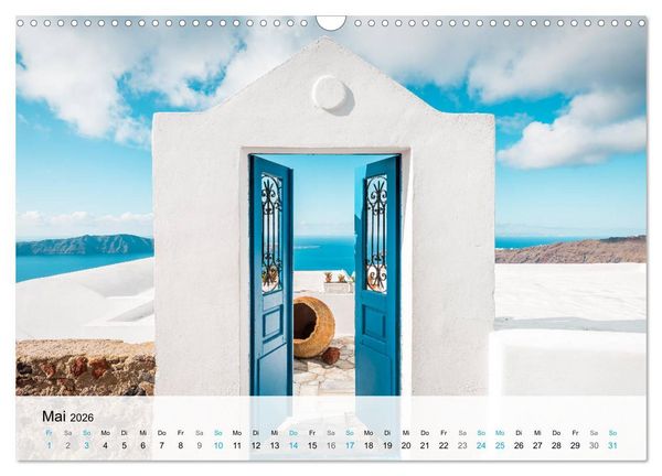 Produktbild: Santorini - Die malerische Kykladeninsel (Wandkalender 2026 DIN A3 quer), CALVENDO Monatskalender