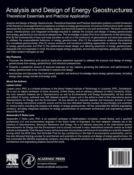 Produktbild: Analysis and Design of Energy Geostructures