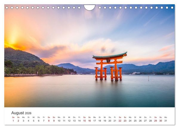Produktbild: Japan - Im Land der aufgehenden Sonne. (Wandkalender 2026 DIN A4 quer), CALVENDO Monatskalender