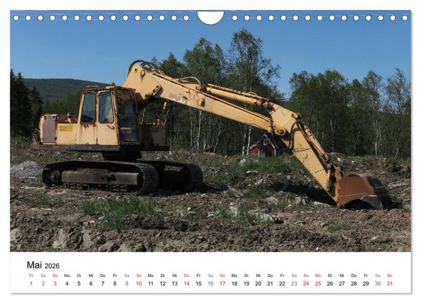 Produktbild: Baumaschinen mit Patina (Wandkalender 2026 DIN A4 quer), CALVENDO Monatskalender