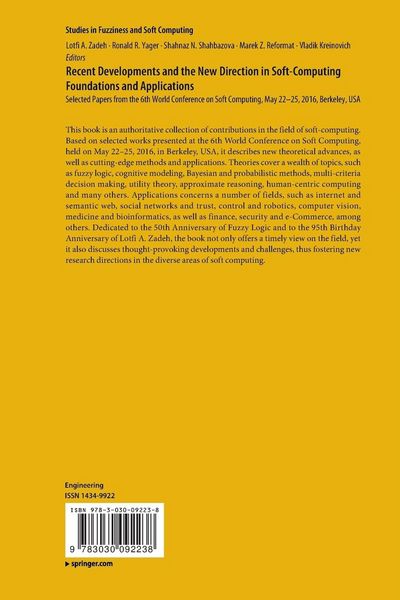 Produktbild: Recent Developments and the New Direction in Soft-Computing Foundations and Applications