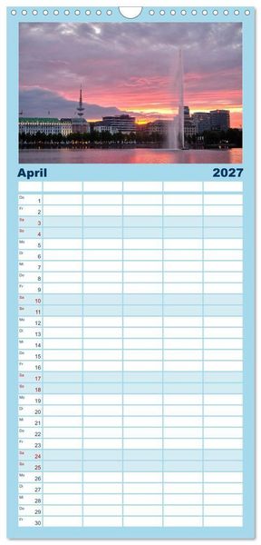 Produktbild: Familienplaner 2027 - Freie Hansestadt Hamburg mit 5 Spalten (Wandkalender, 21 x 45 cm) CALVENDO