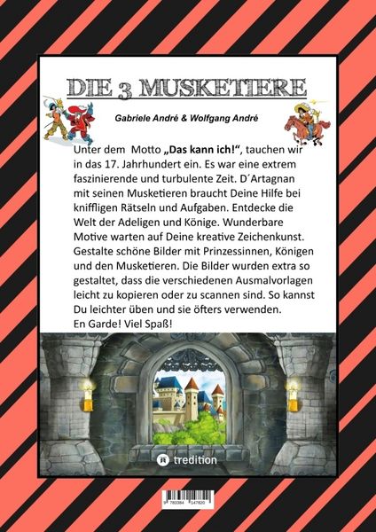 Produktbild: Craftbook - D&acute;artngnan - 100 Seiten Tolle Musketier Motive - Wissenswertes - Knifflige R&auml;tsel & Aufgaben - Schl&ouml;sser - Ritter - K&ouml;nig - Adel