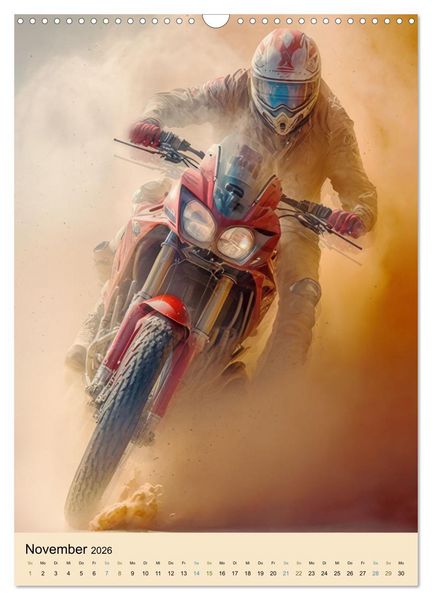 Produktbild: Motorrad W&uuml;stenrennen (Wandkalender 2026 DIN A3 hoch), CALVENDO Monatskalender