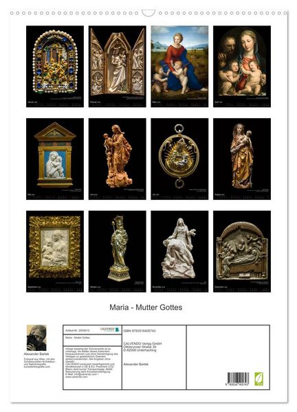 Produktbild: Maria - Mutter Gottes (Wandkalender 2026 DIN A2 hoch), CALVENDO Monatskalender