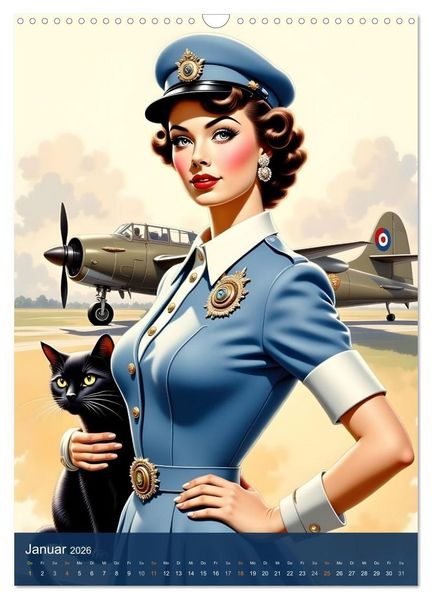 Produktbild: Fr&auml;ulein Fantasie und die schwarze Katze (Wandkalender 2026 DIN A3 hoch), CALVENDO Monatskalender