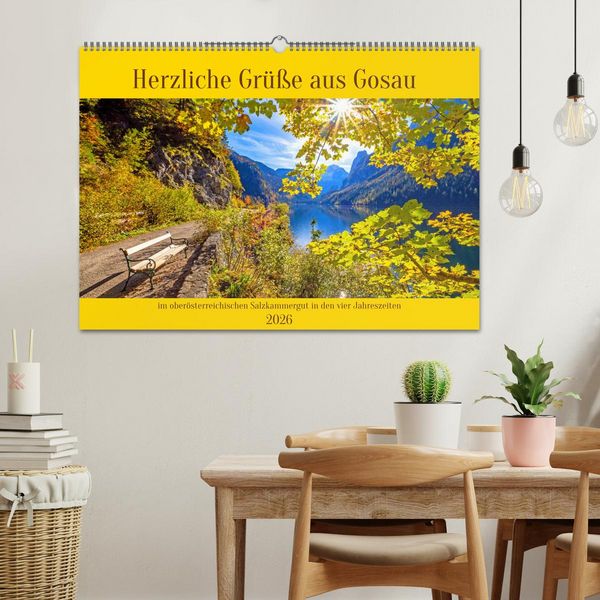 Produktbild: Herzliche Gr&uuml;&szlig;e aus Gosau (Wandkalender 2026 DIN A2 quer), CALVENDO Monatskalender