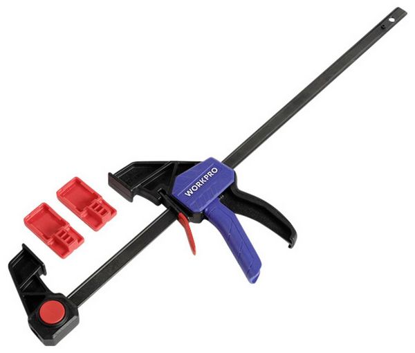 Produktbild: WorkPro WP232041 Einhandzwinge Produktabmessung, L&auml;nge: 450mm