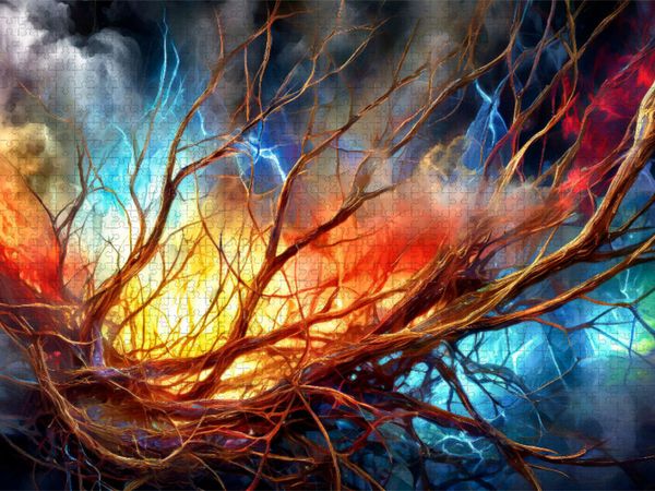 Produktbild: CALVENDO Puzzle Flammende Transformation | 1000 Teile Lege-Gr&ouml;&szlig;e 64x48cm Foto-Puzzle f&uuml;r gl&uuml;ckliche Stunden