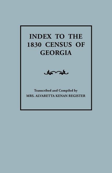 Produktbild: Index to the 1830 Census of Georgia