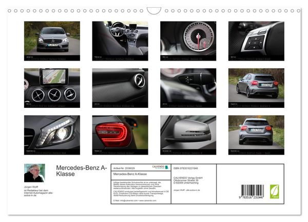 Produktbild: Mercedes-Benz A-Klasse (Wandkalender 2026 DIN A3 quer), CALVENDO Monatskalender